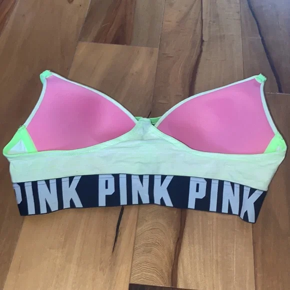 NWOT- VICTORIAS SECRET PINK RACERBACK FRONT CLASP CLOSURE BRA - SIZE 34C - Picture 2 of 6